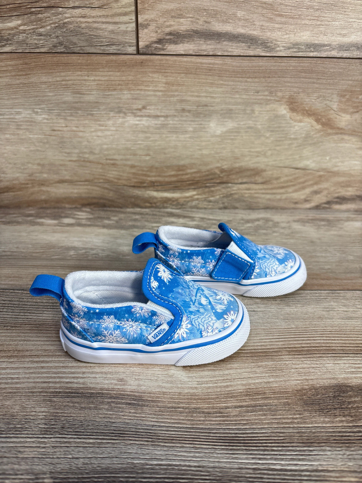 Vans Slip On V 'Winter Wonderland' Sneakers, Blue sz 4c