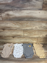 Carter's 4pk Bodysuit Set Beige sz 6m