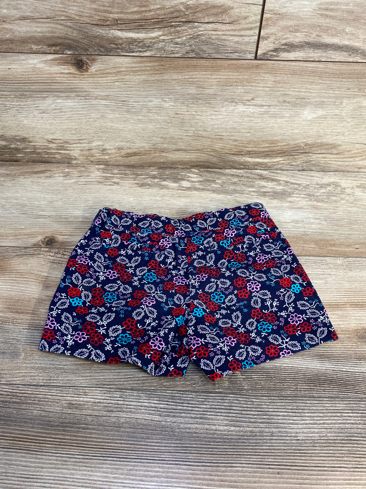 Janie and Jack Floral Canvas Shorts Navy sz 4T