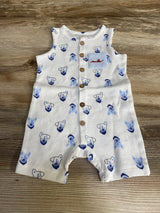 ED by Ellen Degeneres Dog Print Tank Romper White sz 6m