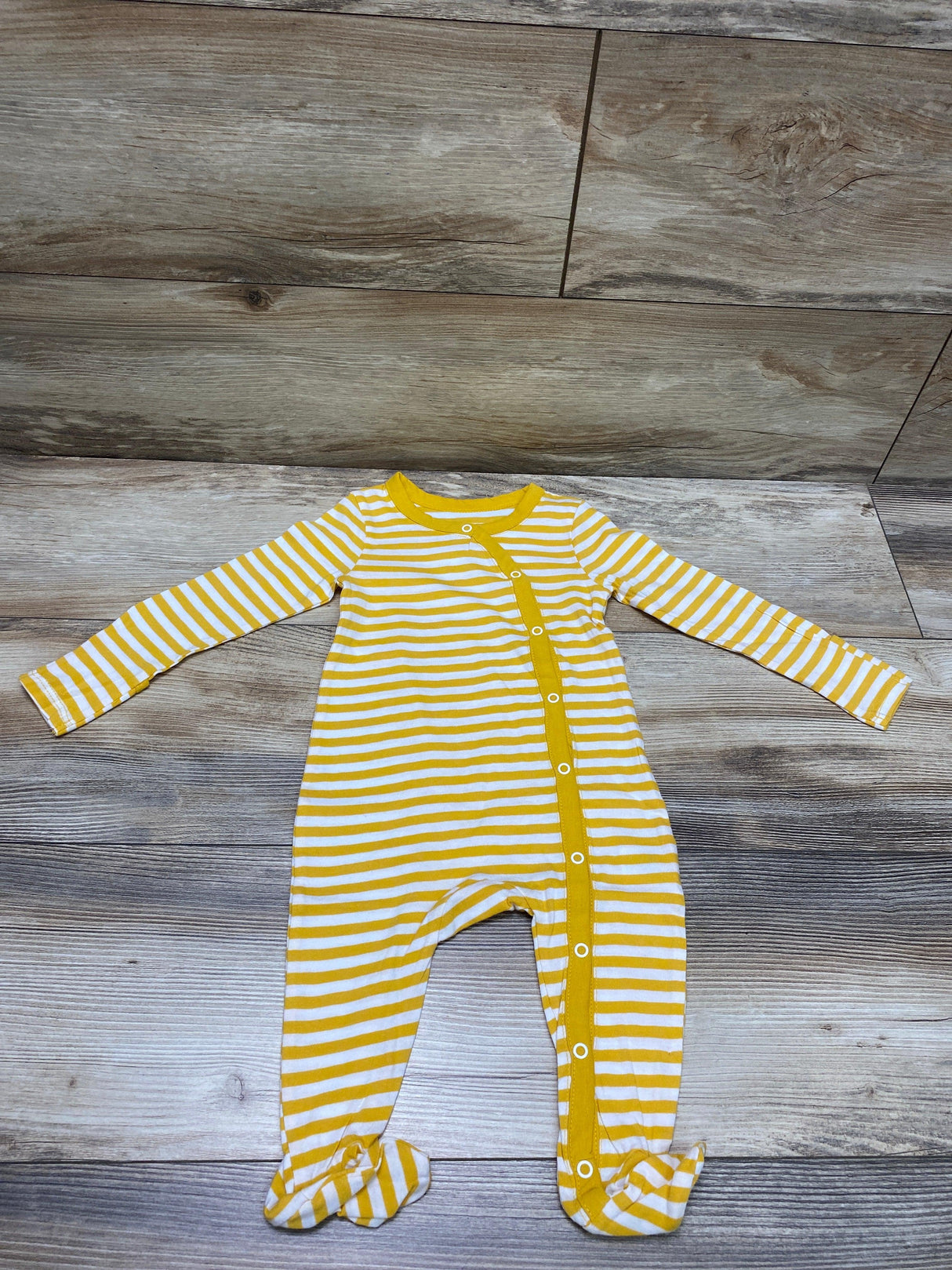 Mighty Goods Yellow Striped Sleeper sz 6m - Me 'n Mommy To Be