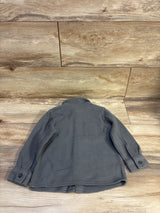 Cat & Jack Knit Button-Up Shirt Grey sz 3T