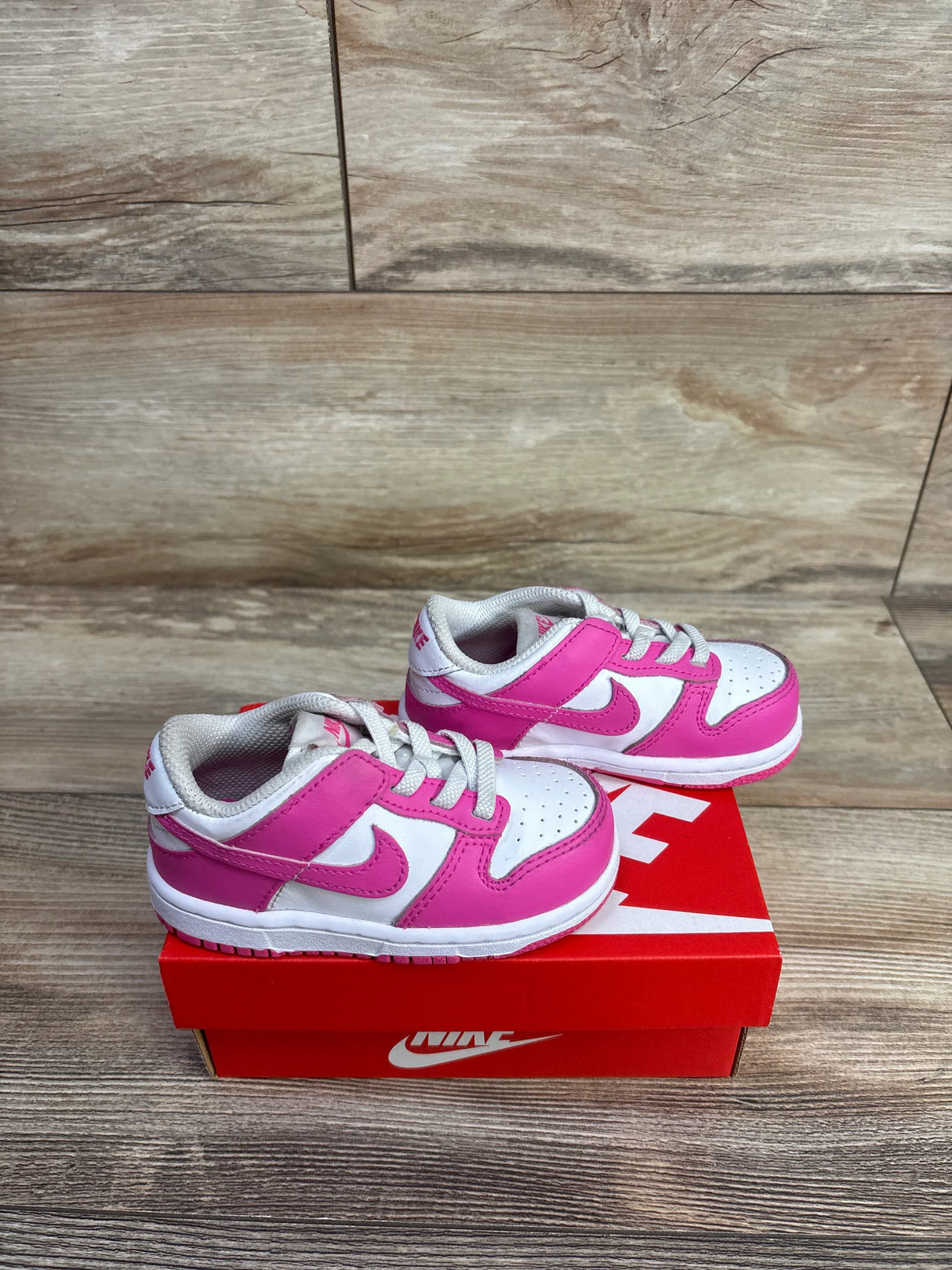 Nike Dunk Low TD 'Laser Fuchsia' Sneakers sz 6c