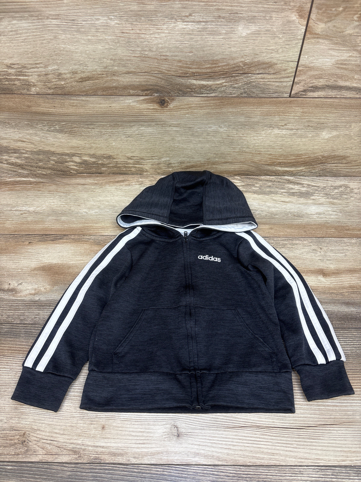 Adidas Hooded Track Jacket Black sz 2T