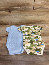 Mon Cheri Baby 2pk Camo Dinosaur Bodysuits sz 0-3m