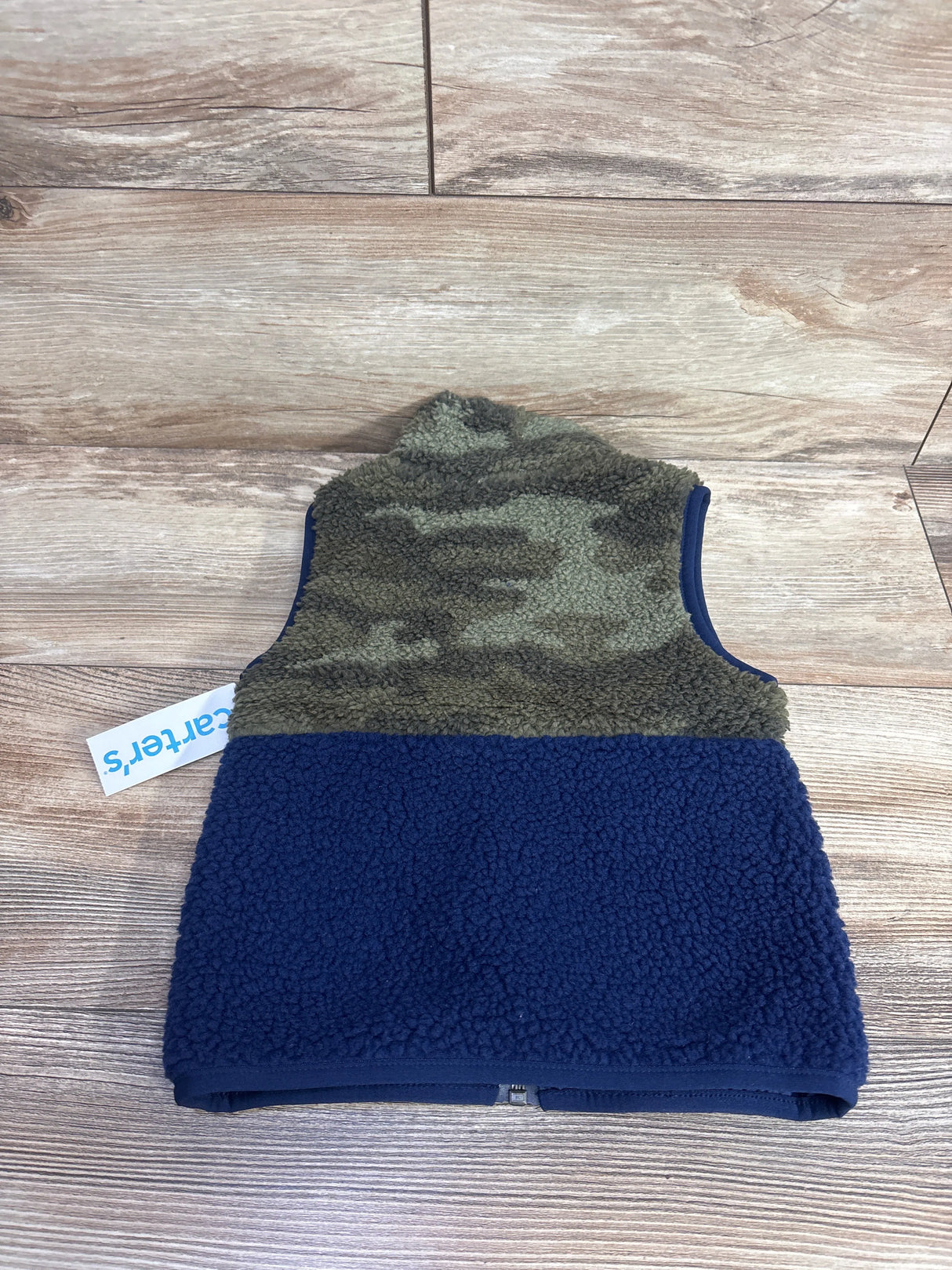 NEW Carter's Sleeveless Sherpa Vest Green sz 2T