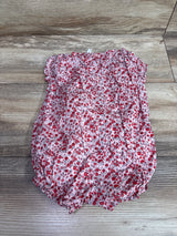 Janie & Jack Ditsy Floral Ruffle Romper Pink sz 6-12m