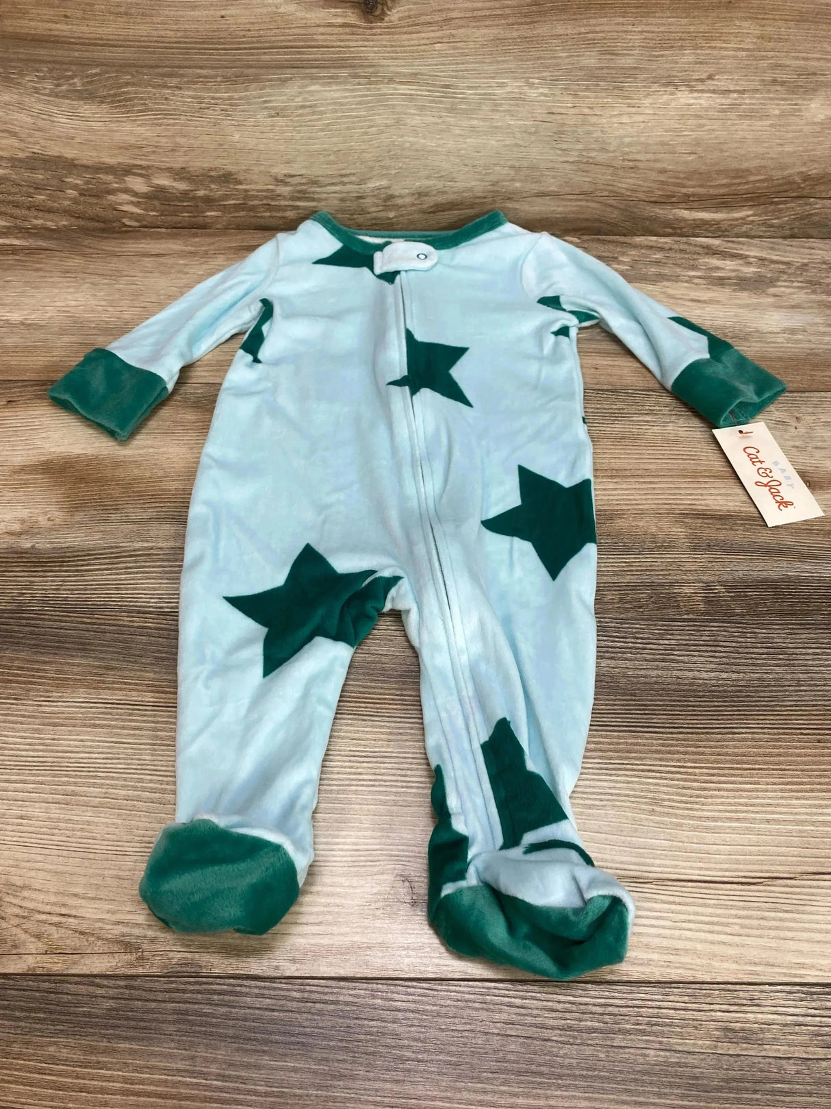 NEW Cat & Jack Star Print Sleeper Blue sz 3-6m