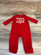 Cat & Jack Cuter Than Cupid Coverall Red sz 3-6m