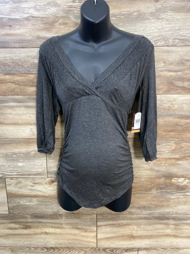 NEW La Leche League Nursing Shirt Grey sz Small - Me n Mommy To Be