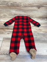 Carter's Buffalo Plaid Blanket Sleeper Red sz 9m