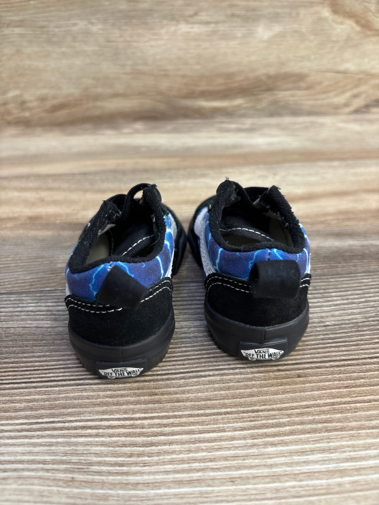 Vans Toddler Old Skool Blue Lightning Shoes sz 4.5c