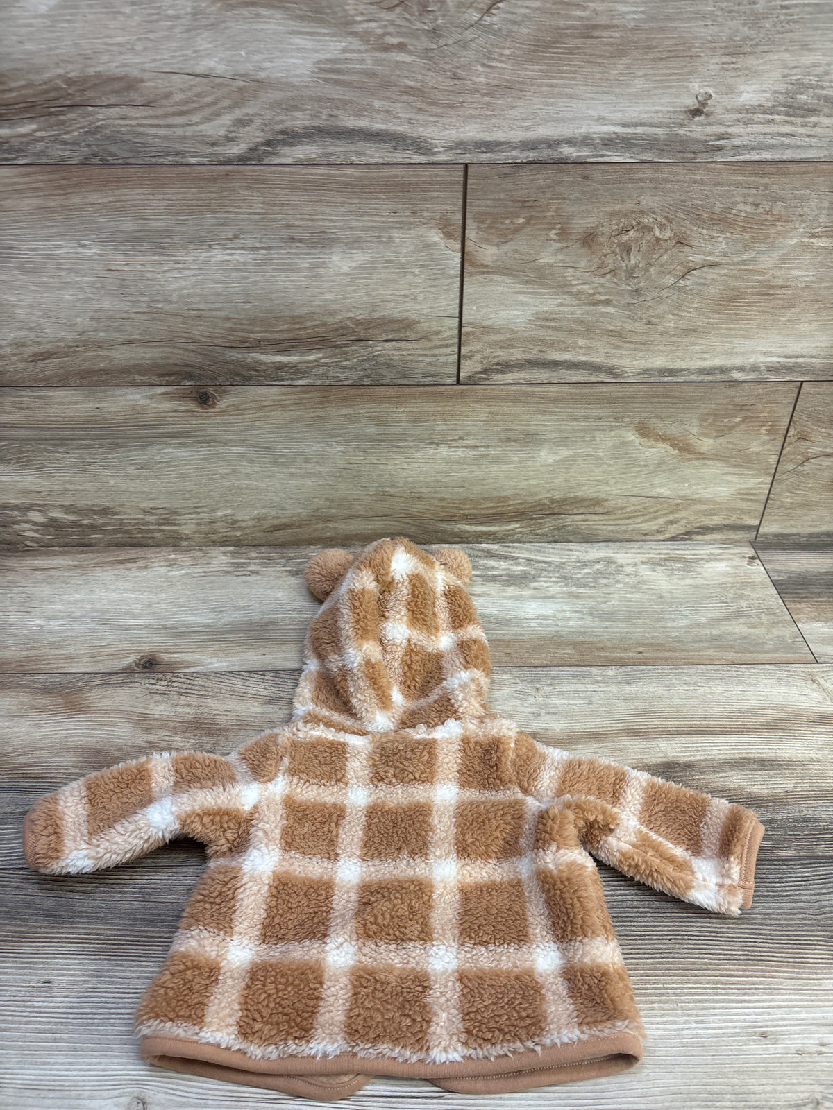 Cat & Jack Faux Fur Full-Zip Jacket Tan sz 0-3m