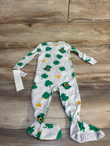 Child Of Mine Shamrock Print Sleeper Grey sz 12m