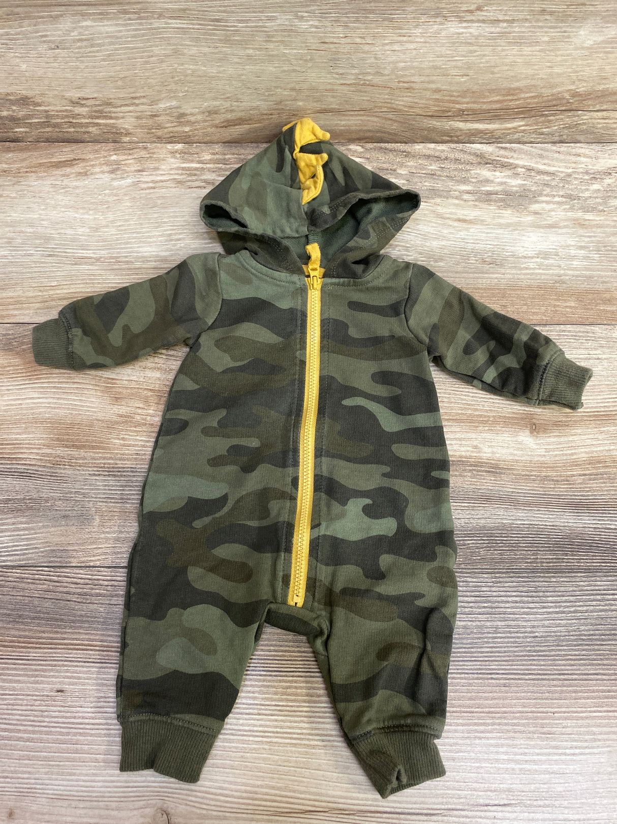 Carter's Camo Dino Coverall Green sz Newborn