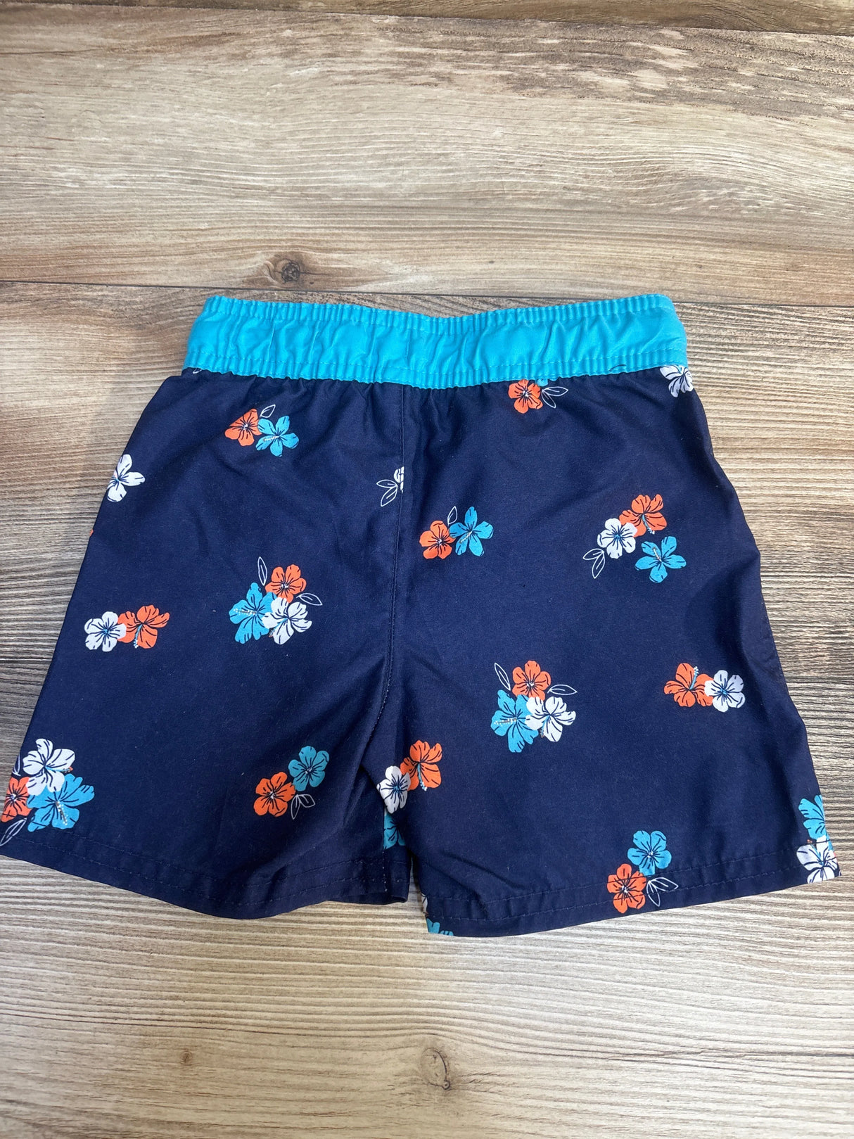 Cat & Jack Floral Swim Trunks Navy sz 2T