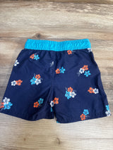 Cat & Jack Floral Swim Trunks Navy sz 2T