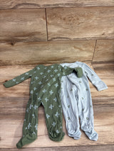 Cloud Island 2pk Sleepers Blue/Green sz 3-6m
