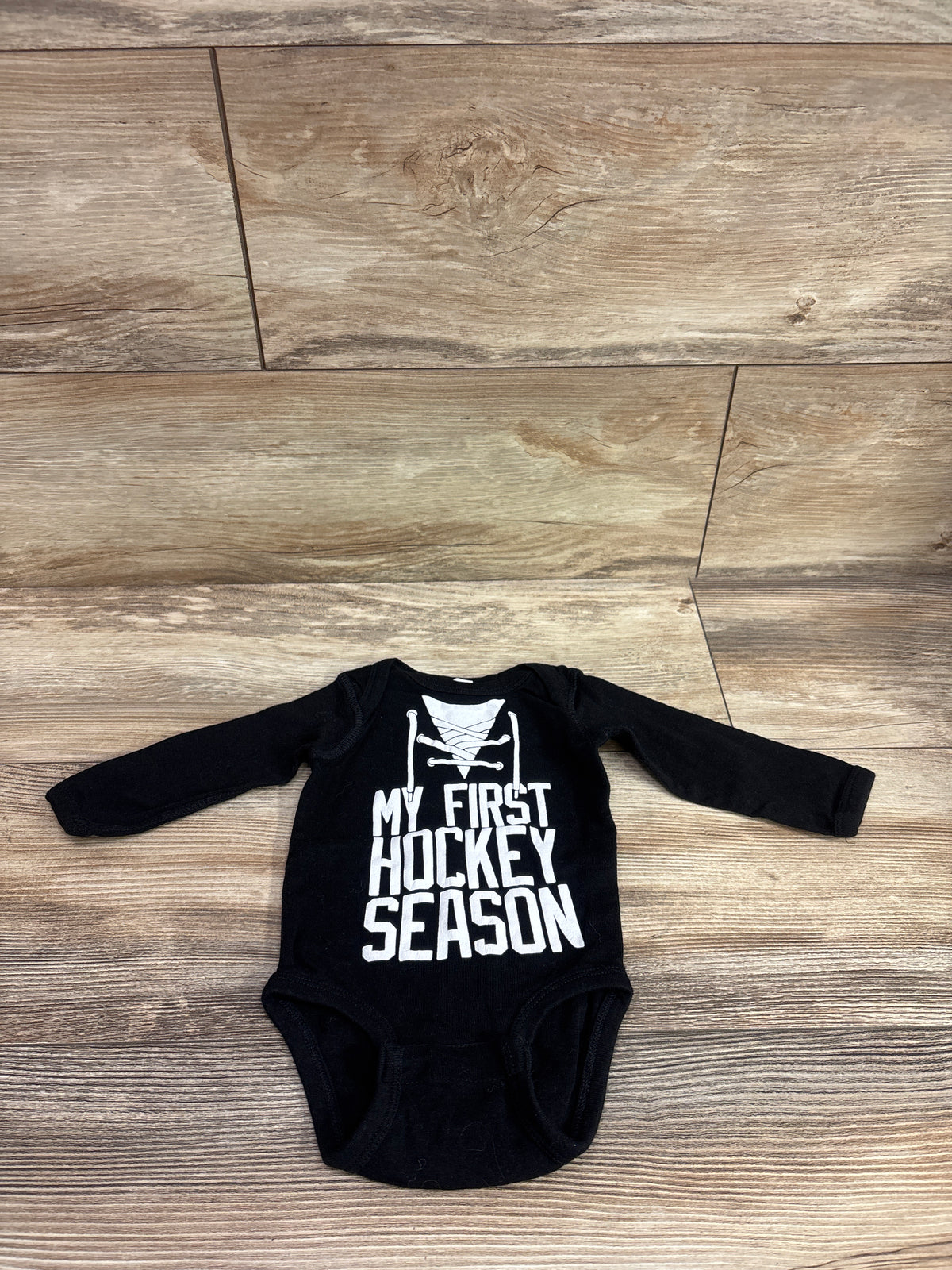 Rabbit Skins My First Hockey Season Bodysuit Black sz 6m