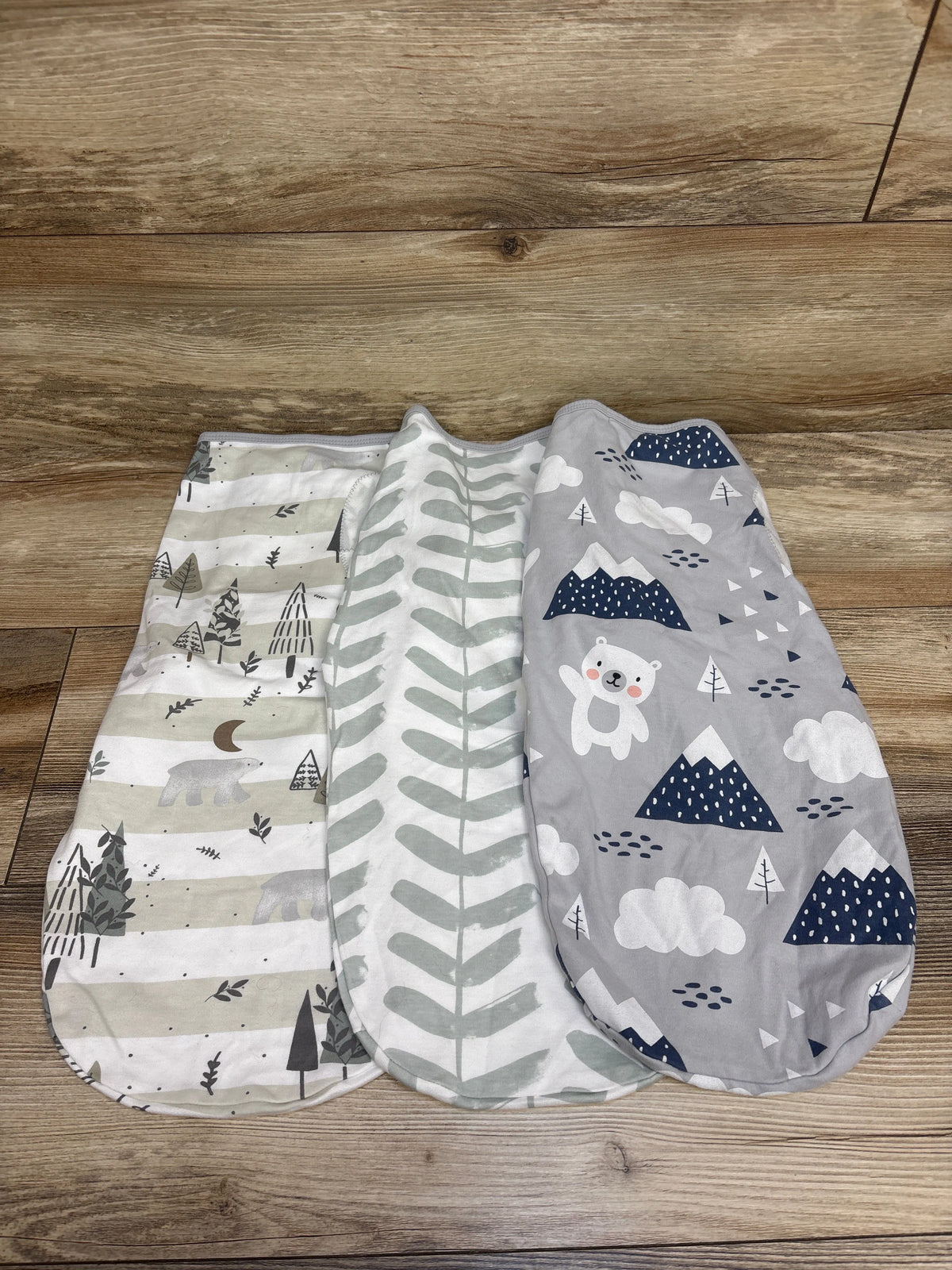 Yoofoss 3pk Swaddle Wraps Grey sz 0-3m