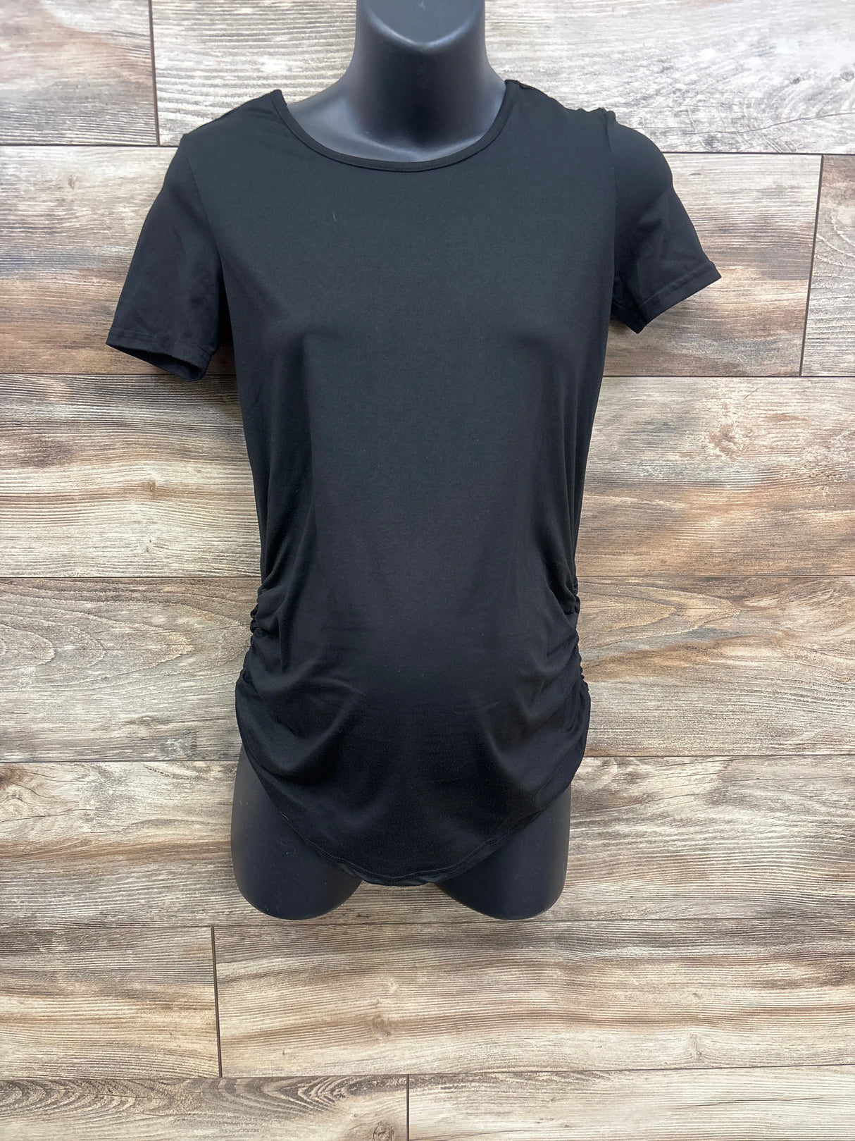 Emma's Expressions Ruched Shirt Black sz Small - Me n Mommy To Be