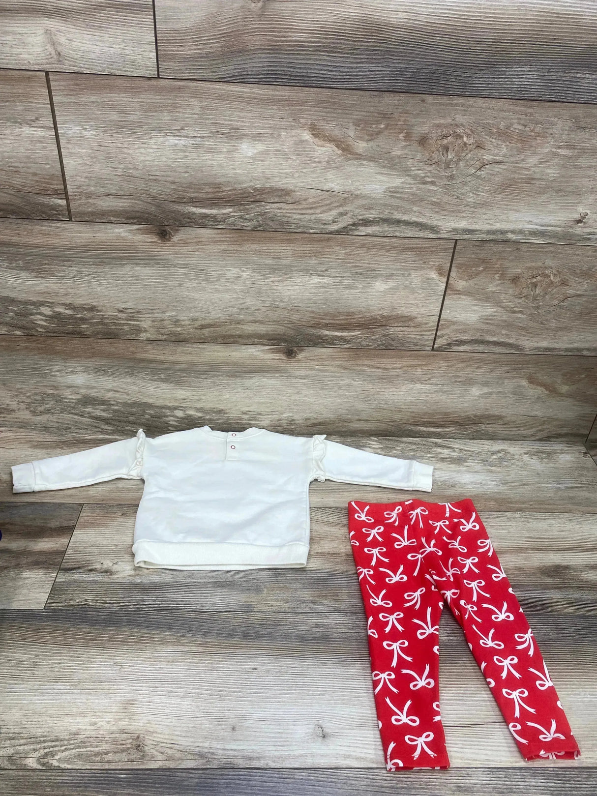 Cat & Jack 2pc Deer Sweatshirt & Leggings White sz 12m