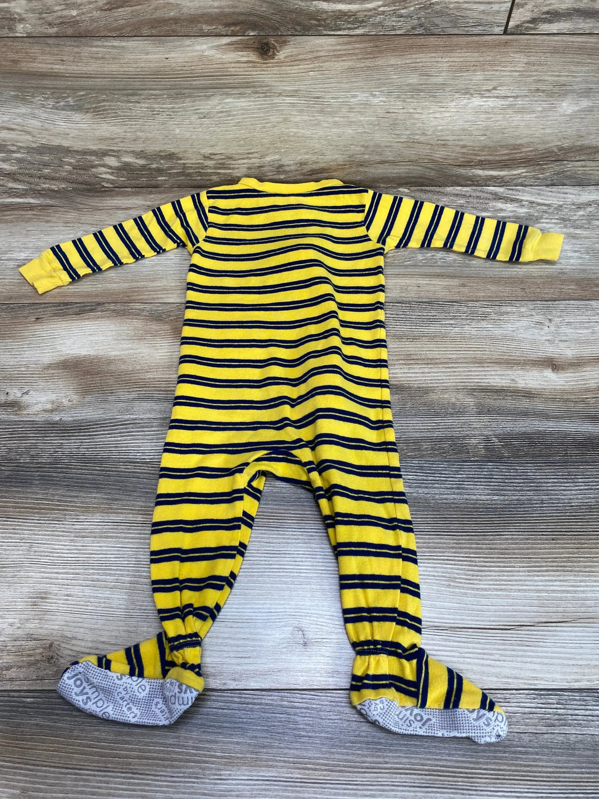 Simple Joys Striped Sleeper Yellow/Blue Sz 6-9m