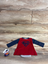 NEW Superman Bodysuit & Shirt 2pc Set Navy sz Newborn