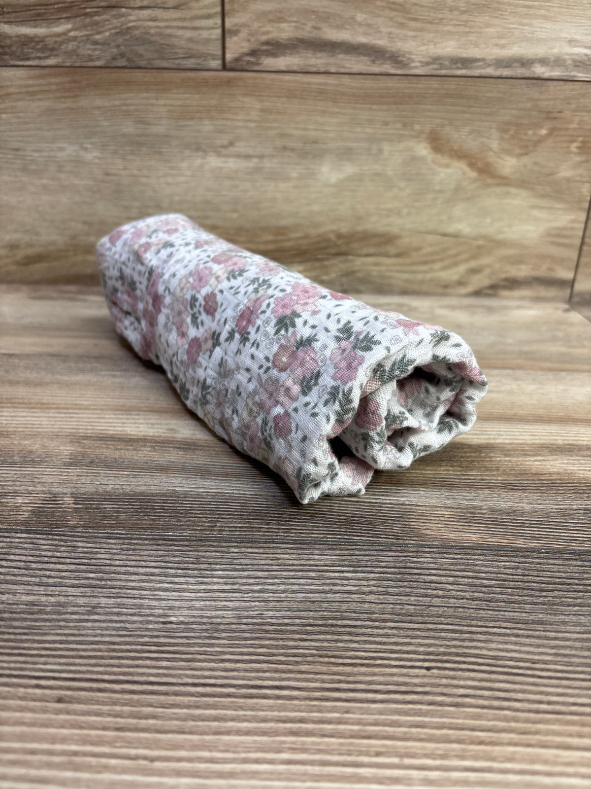 Modern Baby Floral Muslin Swaddle Blanket White