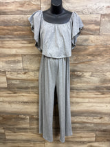 NEW Cupshe Maternity Short Sleeve Off-the-Shoulder Jumpsuit Grey sz Large