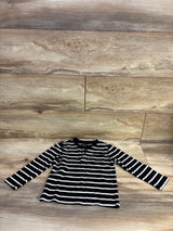 Cat & Jack Striped Knit Henley Shirt Black sz 3T