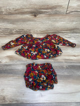 Old Navy 2pc Floral Top & Bloomer Set Red sz 6-12m