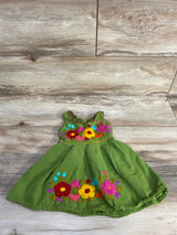 Floral Embroidered Dress Green sz 6m - Me n Mommy To Be