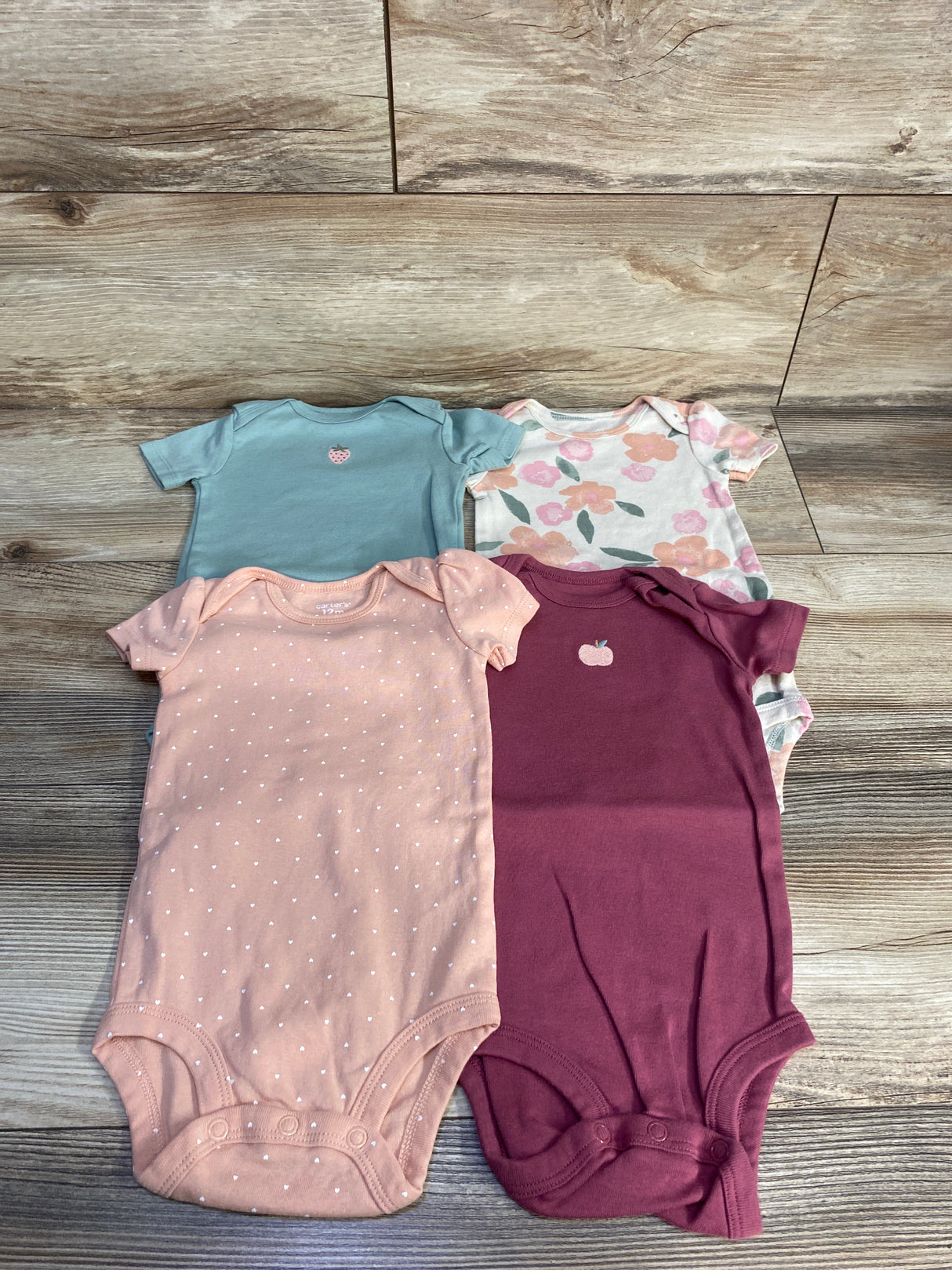 Carter's 4pk Bodysuit Set Beige sz 12m