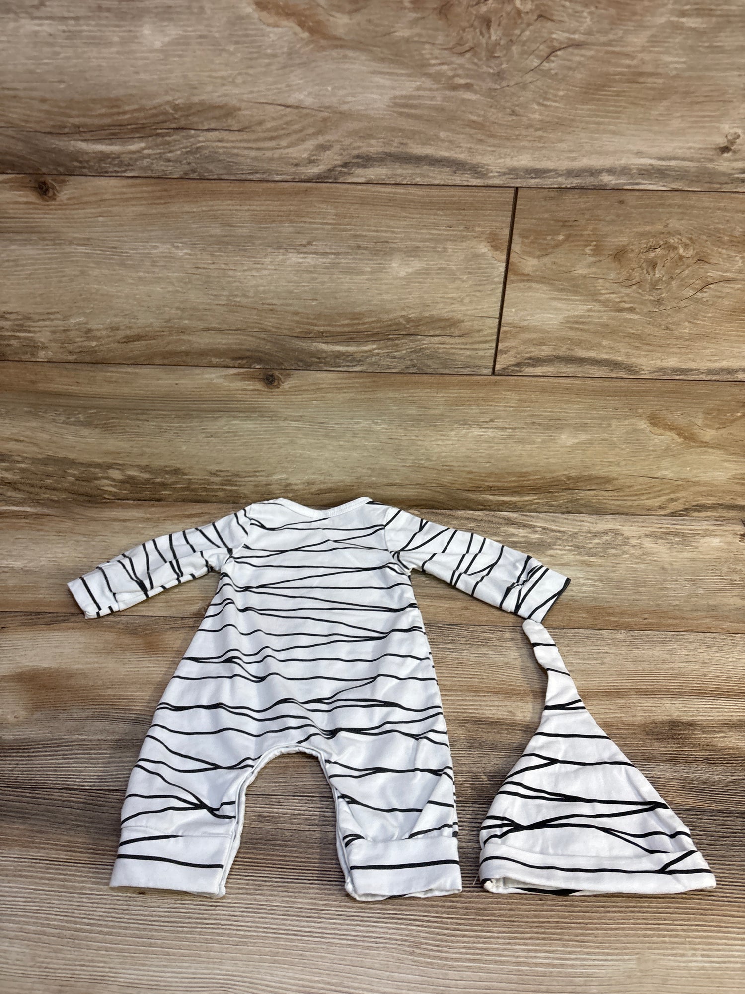 StylesILove 2pc Mummy Coverall & hat Set White sz 3-6m