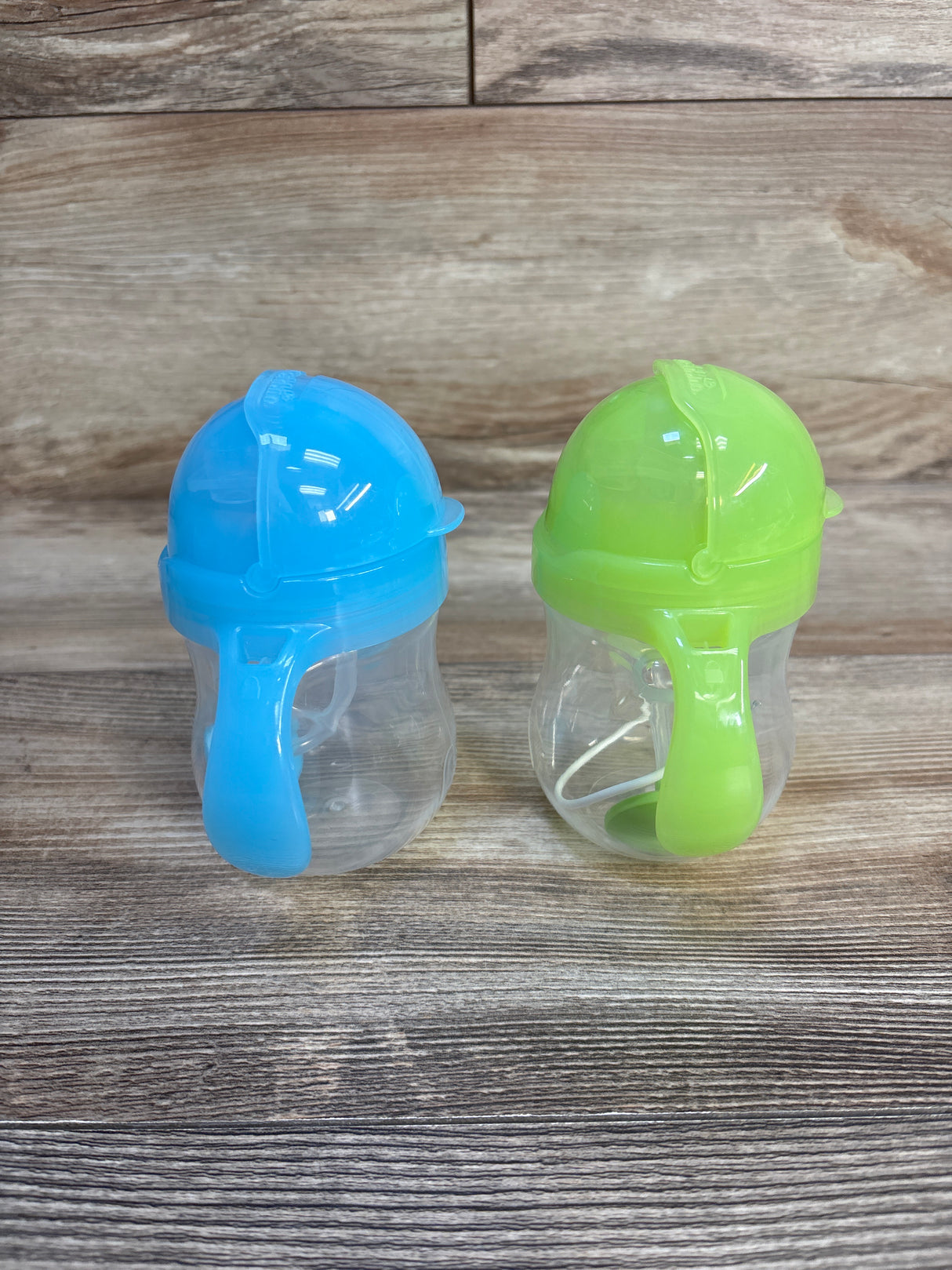 Munchkin Any Angle Weighted Straw Cup 2pk Blue/Green 7oz