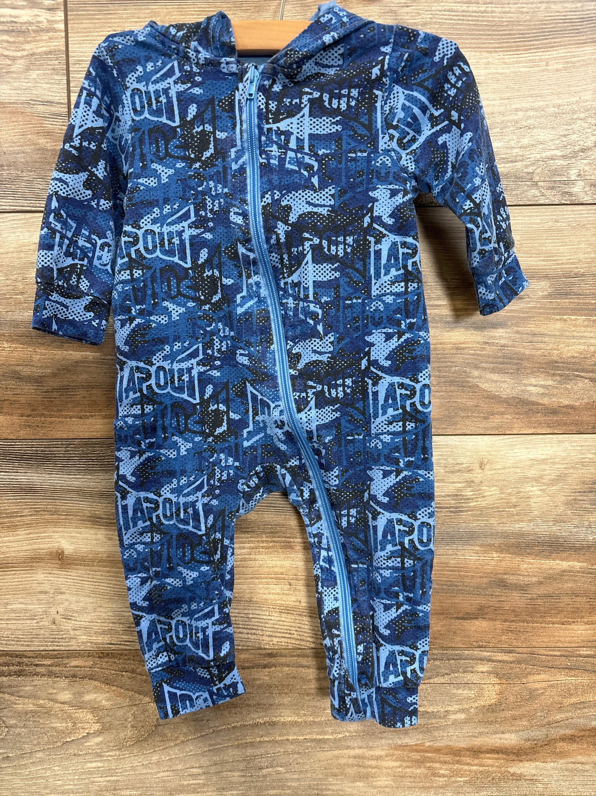 Tapout Logo Hooded Coverall Blue sz 3-6m