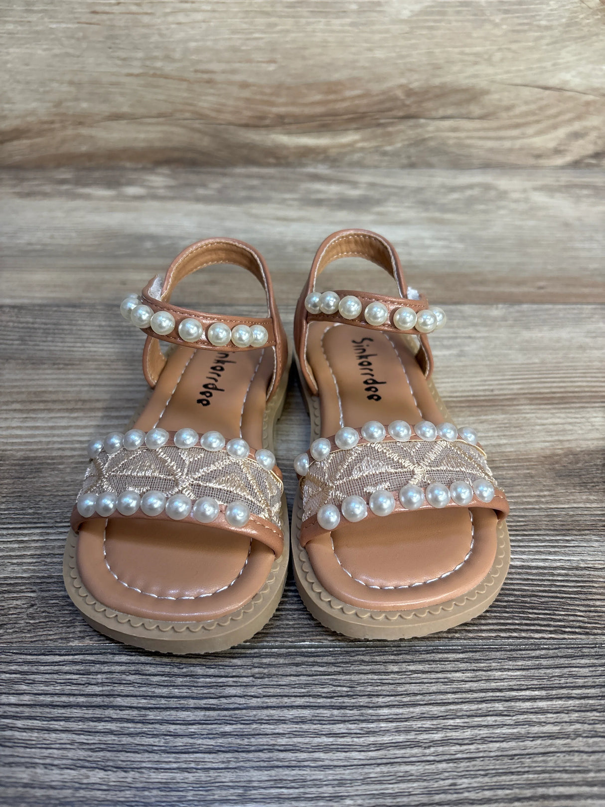 NWOT Sinkorrdee Pearl Sandals Beige sz 7c