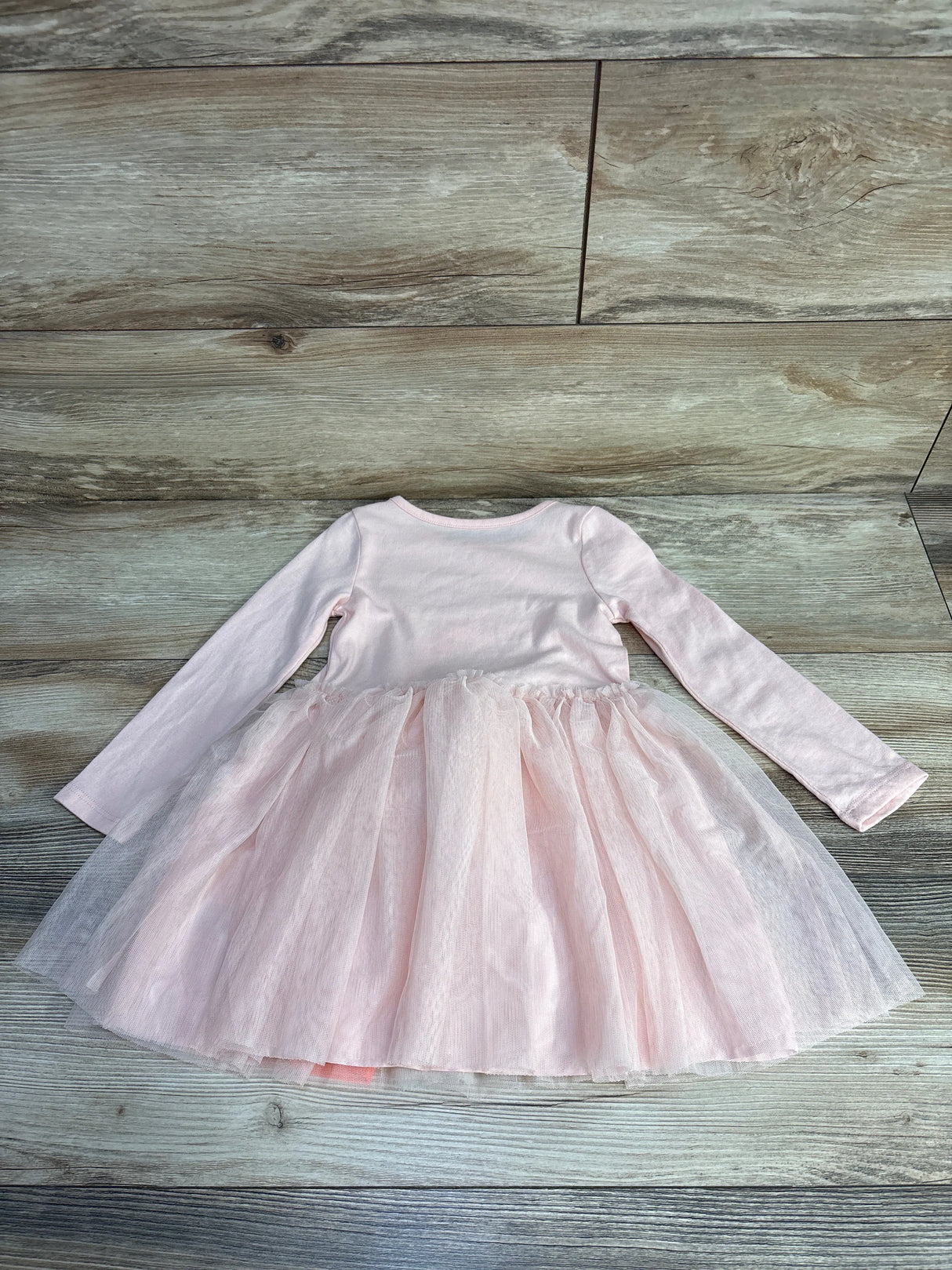 Cat & Jack Unicorn Long Sleeve Tulle Dress Pink sz 3T