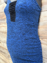Beyond the Bump Racerback Active Tank Top Spacedye Blue sz Medium