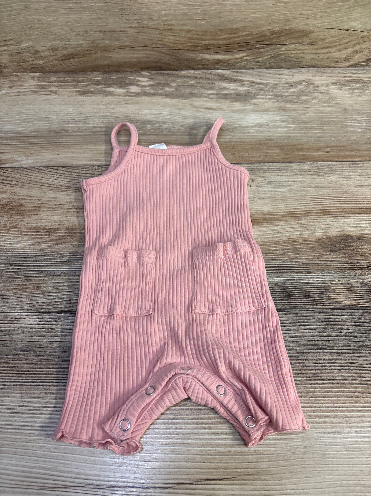 Shein Ribbed Tank Shortie Romper Pink sz 9-12m