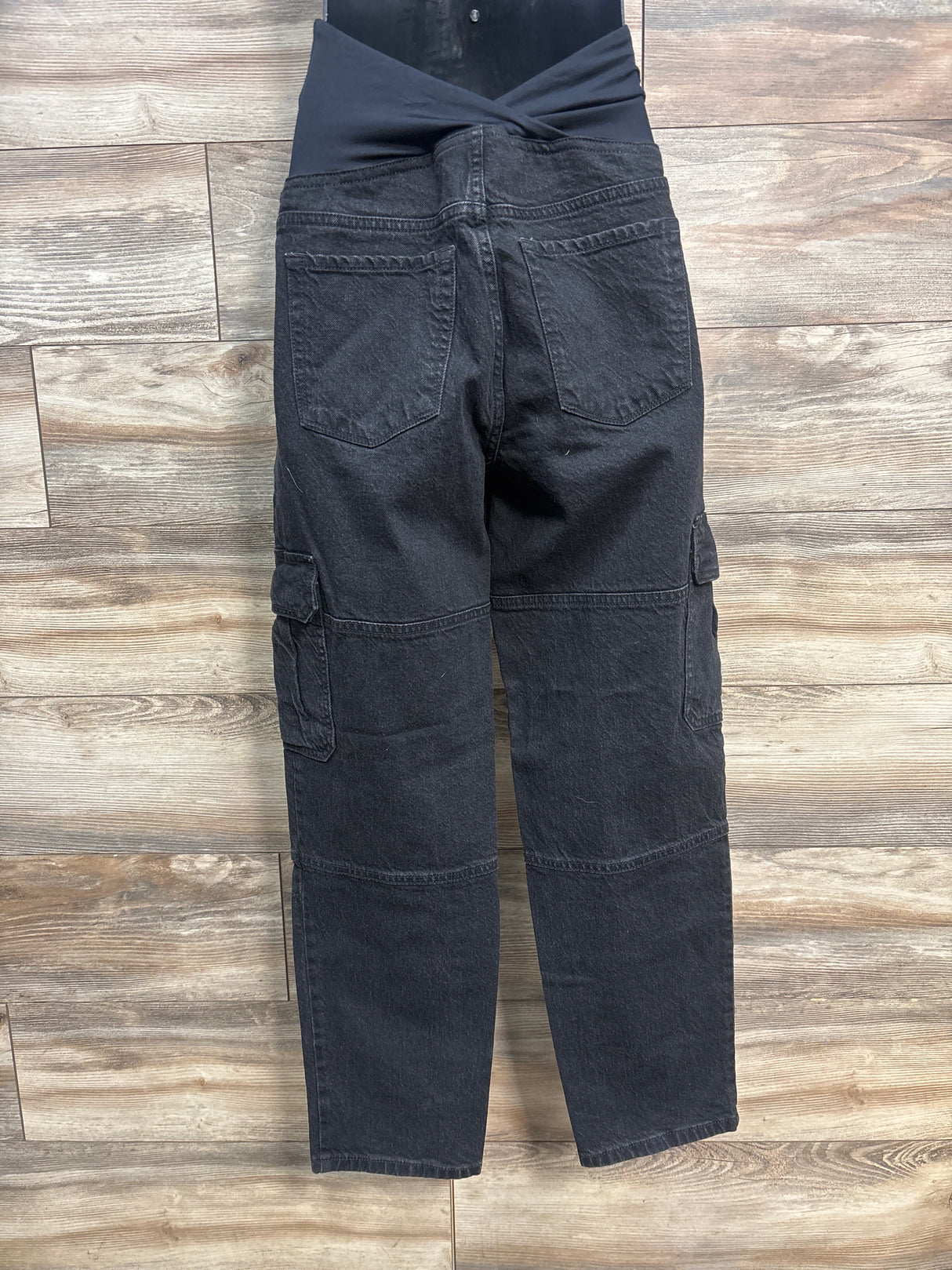 NEW Isabel Maternity Over Belly 90's Straight Maternity Jeans Black sz 6/Small