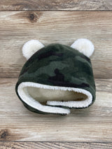 Old Navy Camo Fleece Hat With 3D Ears Green Sz 0-6m