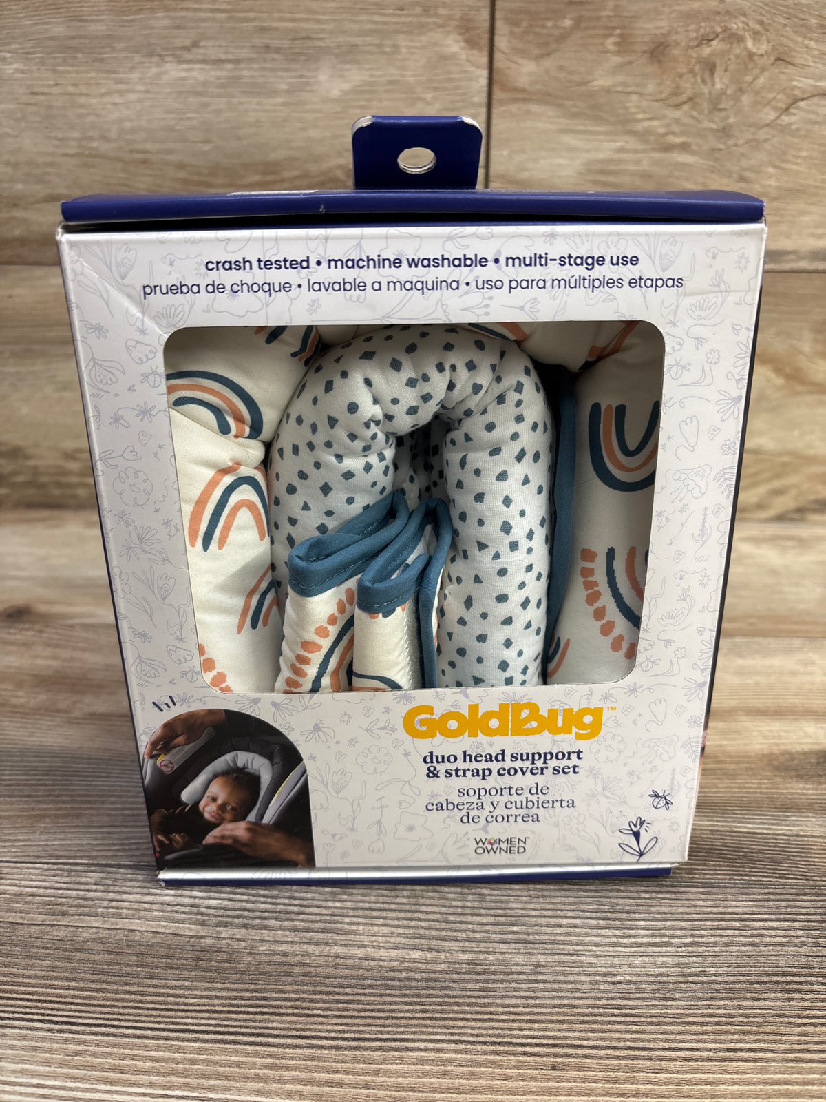 NEW GoldBug Duo Car Seat Head Support and Strap Cover