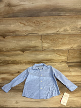 NEW Cat & Jack Button-Down Long Sleeve Shirt Blue sz 4T