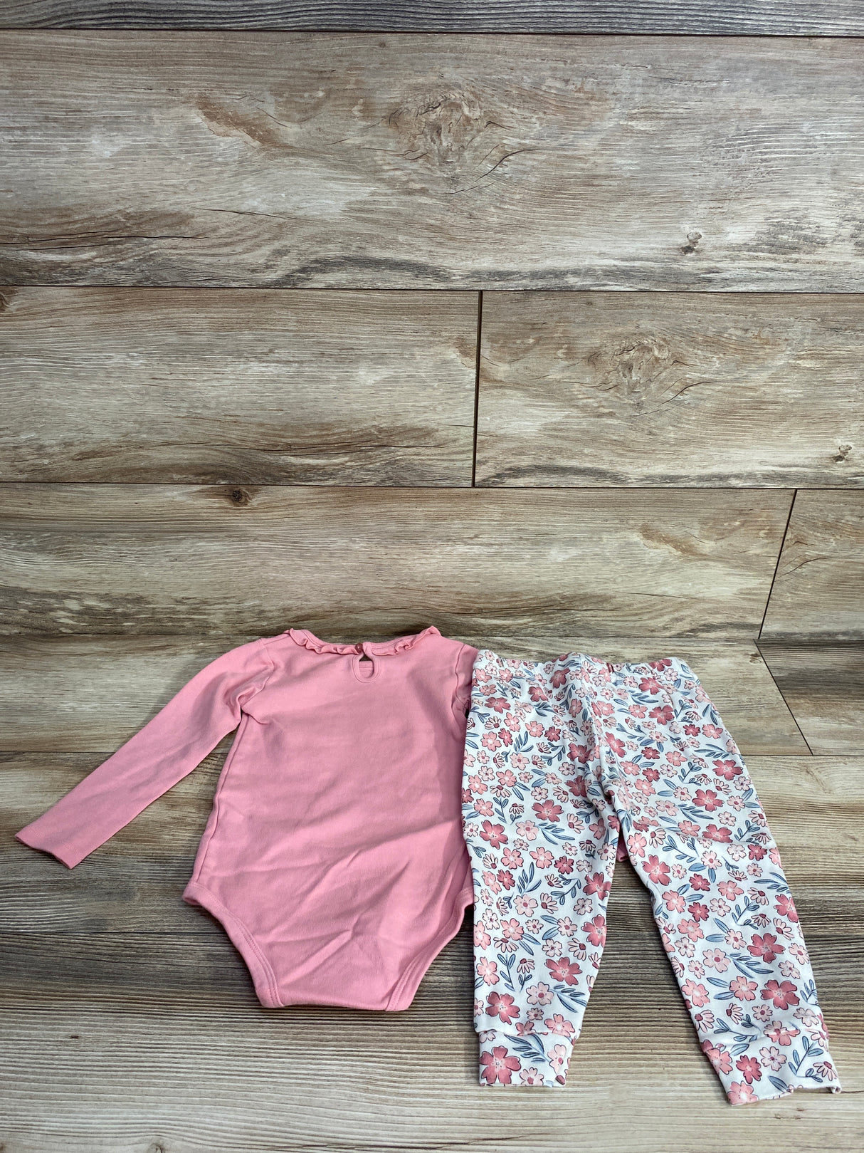 Pekkle 2pc Rainbow Bodysuit & Bottoms Set Pink sz 24m