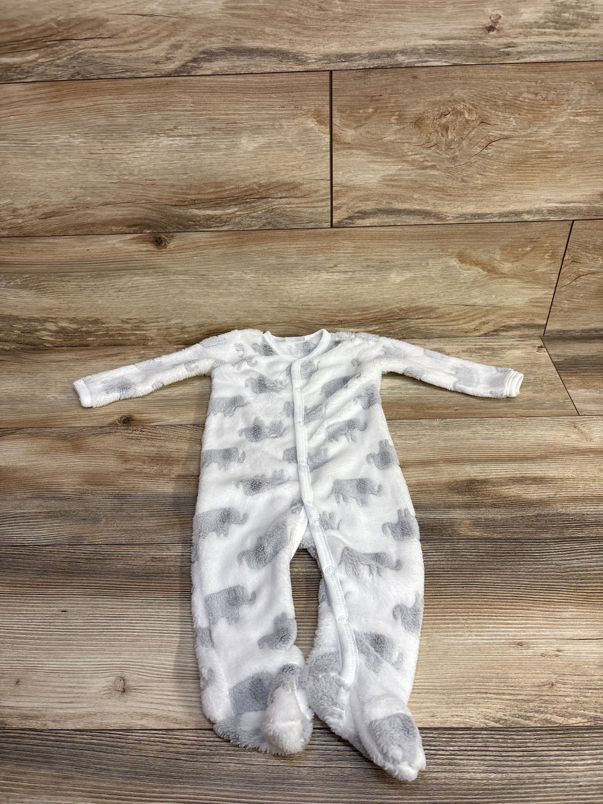 Dream Gro Elephant Plush Sleeper White sz 6-9m
