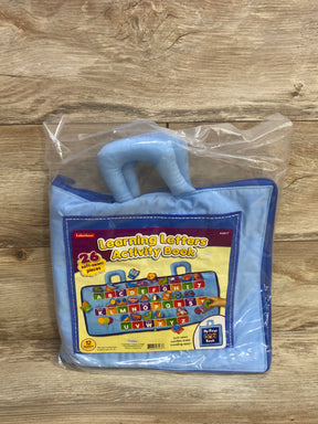 Lakeshore Learning Letters Activity Book with 26 soft-sewn alphabet pieces in blue carrying case