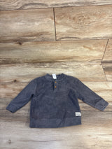 Carter's Corduroy Henley Shirt Grey sz 12m