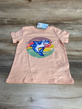 NEW Cat & Jack Shark Shirt Peach sz 3T